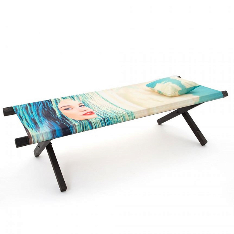 Шезлонг Seletti Poolbed Seagirl Черный Голубой в Грозном | Loft Concept 