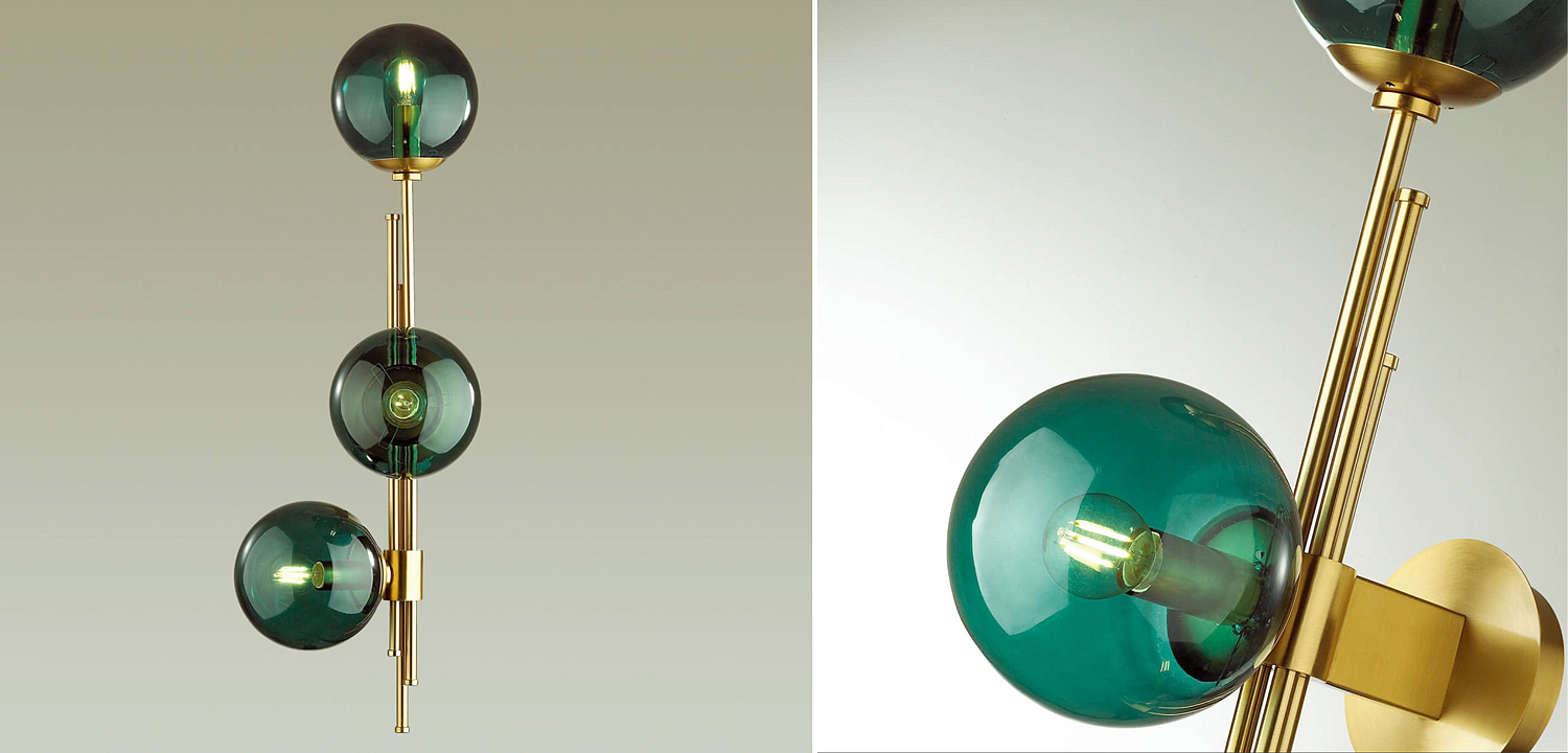 Бра TRILOGY WALL SCONCE Turquoise glass 70 Бра TRILOGY WALL SCONCE Turquoise glass 70 - Loft-Concept в Грозном
