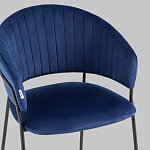 Стул в велюре синего цвета Horizon варинант исполнения - 7 | Loft Concept в Грозном