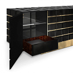 Дизайнерский комод в сочетании черного и золотого цвета Nubian варинант исполнения - 2 | Loft Concept в Грозном