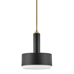Подвесной светильник цилиндрический с белым плафоном Hinkley