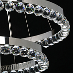 Люстра с тремя кольцами цвета хром и прозрачными хрустальными шарами по периметру Sacramento Transparent Balls Chandelier варинант исполнения - 7 | Loft Concept в Грозном