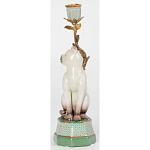 Подсвечник в виде кошки из фарфора с бронзовыми элементами Paradise Cat варинант исполнения - 3 | Loft Concept в Грозном