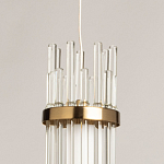 Подвесной светильник с цилиндрическим плафоном из прозрачных стеклянных трубок Nembus варинант исполнения - 9 | Loft Concept в Грозном