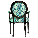 Стул из натурального бука с подлокотниками Ikat Pattern бирюзовый варинант исполнения - 2 | Loft Concept в Грозном