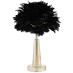 Настольная лампа с перьями Plumage Black Table Lamp варинант исполнения - 1 | Loft Concept в Грозном