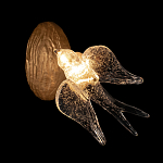 Бра с прозрачной стеклянной фигуркой птички Serip Voa варинант исполнения - 2 | Loft Concept в Грозном