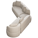 Угловой диван Calypso с поворотным механизмом и пуфом   варинант исполнения - 4 | Loft Concept в Грозном