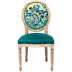 Стул из натурального бука зелёный с цветочным принтом Impressionism in Color варинант исполнения - 1 | Loft Concept в Грозном