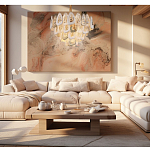 Люстра с многослойными белыми и прозрачными подвесками Character Chandelier варинант исполнения - 3 | Loft Concept в Грозном