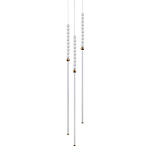 Подвесной светильник с 3-мя вертикальными плафонами и белыми шариками PEARLS Suspension варинант исполнения - 1 | Loft Concept в Грозном