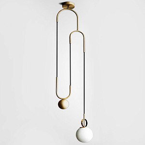 Подвесной светильник Cradle Brass Art Deco Pulley Pendant Light