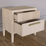 Прикроватная Тумбочка Primo с двумя ящиками Светлый дуб варинант исполнения - 5 | Loft Concept в Грозном