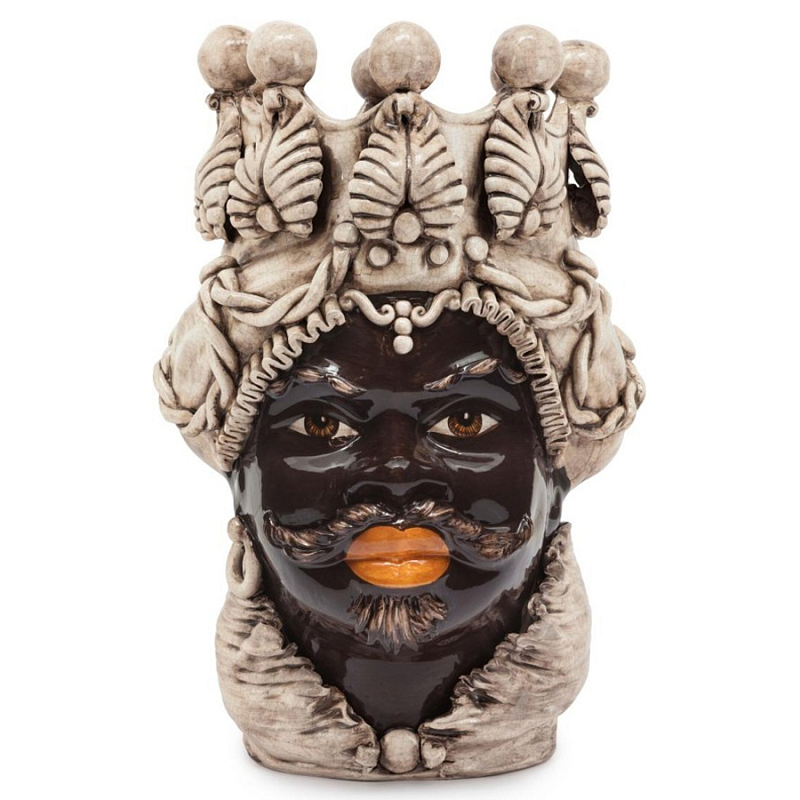 Ваза Vase Moro Man Big Коричневый Бежевый Ваза Vase Moro Man Big Коричневый Бежевый в Грозном | Loft Concept
