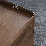 Прикроватный деревянный столик с 2-мя ящиками Moon Walnut Furniture варинант исполнения - 7 | Loft Concept в Грозном