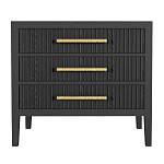 Тумба Primo  с тремя ящиками шпон Черный дуб варинант исполнения - 1 | Loft Concept в Грозном