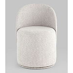 Пуф Loreen со спинкой вращающийся букле светло-серый варинант исполнения - 4 | Loft Concept в Грозном