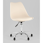 Офисный стул на металлическом основании EGGERY Beige пластик варинант исполнения - 1 | Loft Concept в Грозном
