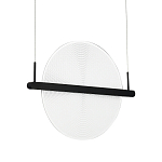 Светодиодный подвесной светильник круглой формы с металлическим черным каркасом Marble Glow варинант исполнения - 3 | Loft Concept в Грозном
