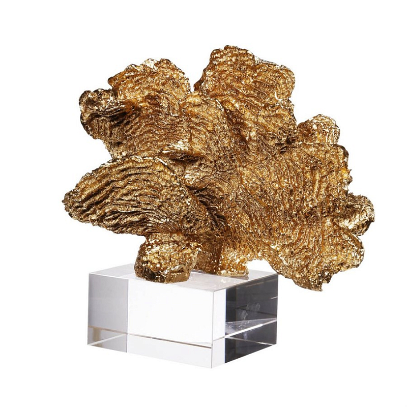 Статуэтка Gold Coral Fan Золотой Прозрачный Статуэтка Gold Coral Fan Золотой Прозрачный в Грозном | Loft Concept