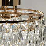 Потолочный светильник круглый с прозрачными подвесками Lunet варинант исполнения - 6 | Loft Concept в Грозном