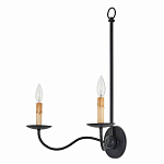 Бра настенное черное с 2-мя лампами Candle Sleeves варинант исполнения - 4 | Loft Concept в Грозном