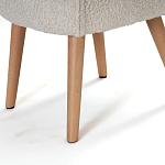 Кресло на деревянных ножках с обивкой из ткани букле Aldo Boucle Armchair варинант исполнения - 6 | Loft Concept в Грозном