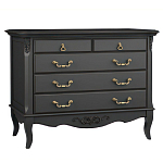 Комод черный из массива бука в стиле прованс Black Provence варинант исполнения - 3 | Loft Concept в Грозном
