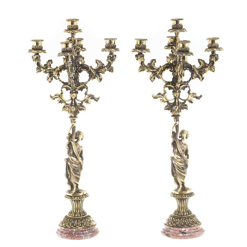 Подсвечники из бронзы на 10 свечей на подставке из камня креноид Stone Candlestick Бронза Подсвечники из бронзы на 10 свечей на подставке из камня креноид Stone Candlestick Бронза в Грозном | Loft Concept