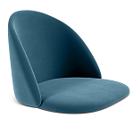 Барный стул вращающийся со спинкой Синий Велюр Vendramin Chair варинант исполнения - 2 | Loft Concept в Грозном