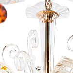 Люстра с 8-ю лампочками и изогнутыми прозрачными элементами из стекла Twisted Glass Candles Chandelier варинант исполнения - 3 | Loft Concept в Грозном