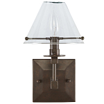 Бра с прозрачным стеклянным абажуром в форме конуса Bartolomeo Bronze варинант исполнения - 3 | Loft Concept в Грозном