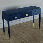 Дизайнерский Письменный стол Elsa Dreams Blue с тремя ящиками варинант исполнения - 3 | Loft Concept в Грозном