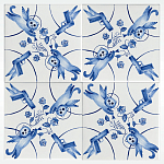 Плитка с узором 2 кота 2 пистолета варинант исполнения - 2 | Loft Concept в Грозном