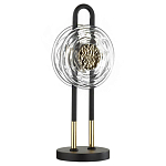 Настольная лампа с черным основанием и золотистым декором Bruno варинант исполнения - 1 | Loft Concept в Грозном