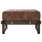 Пуф Duncan винтажная коричневая кожа  варинант исполнения - 1 | Loft Concept в Грозном