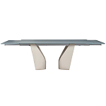 Стол обеденный раскладной со стеклянной столешницей Futuristic Table варинант исполнения - 2 | Loft Concept в Грозном