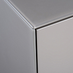 Тумба под телевизор со стеклянной столешницей и с выдвижными ящиками Minimalist Accent варинант исполнения - 4 | Loft Concept в Грозном