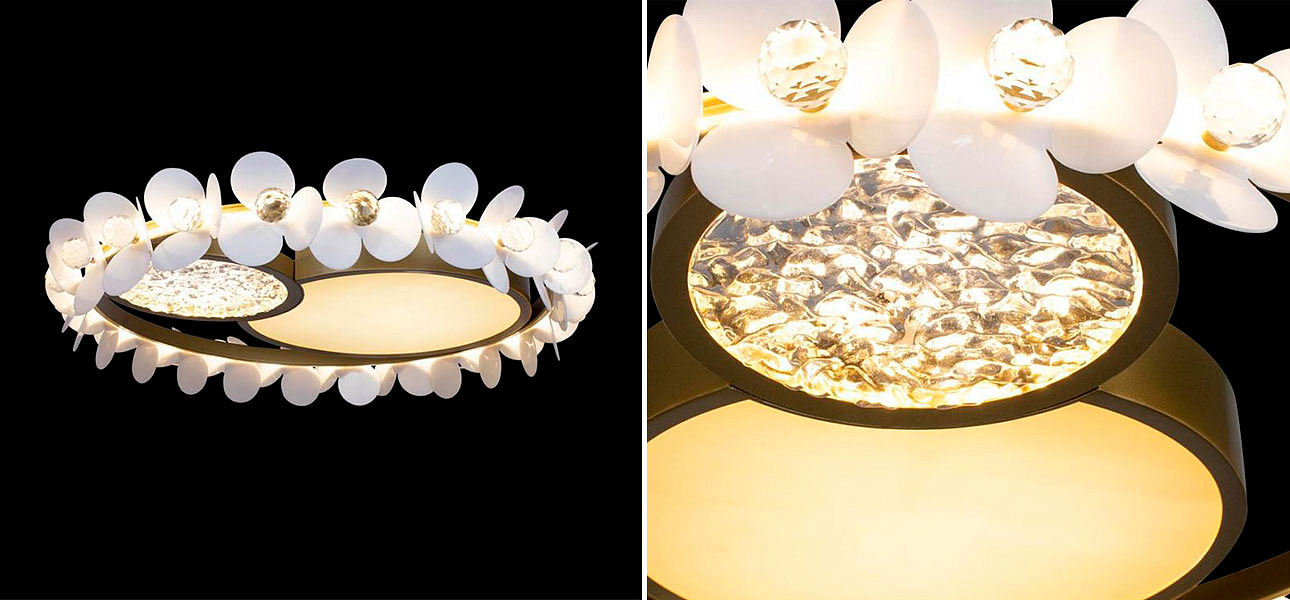 Потолочный светильник Белые Цветы White Flowers Ceiling lamp D 56 Потолочный светильник Белые Цветы White Flowers Ceiling lamp D 56 - Loft-Concept в Грозном