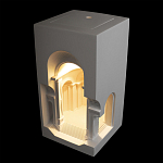 Встраиваемый в стену гипсовый светильник под покраску с арками и рельефными колоннами Antiquity Athena варинант исполнения - 3 | Loft Concept в Грозном