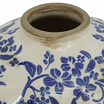 Ваза округлой формы с синим цветочным узором Blue & White Ornament  варинант исполнения - 2 | Loft Concept в Грозном