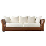 Элитарный современный диван Birmingham с кожаной спинкой варинант исполнения - 4 | Loft Concept в Грозном