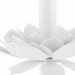 Торшер с декором в виде белого цветка магнолии на каркасе и черным абажуром White Magnolia варинант исполнения - 2 | Loft Concept в Грозном