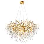 Люстра подвесная с прозрачными стеклянными подвесками в форме капель Диаметр 100 см Droplet Chandelier варинант исполнения - 4 | Loft Concept в Грозном