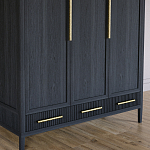 Большой Шкаф Primo Черный дуб с 3 дверьми и 3 выдвижными ящиками варинант исполнения - 3 | Loft Concept в Грозном