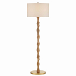 Торшер с цилиндрическим тканевым абажуром на каркасе волнистой формы Rotation варинант исполнения - 1 | Loft Concept в Грозном