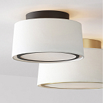 Потолочный светильник с круглым хлопковым абажуром Frosted Diffuser варинант исполнения - 2 | Loft Concept в Грозном