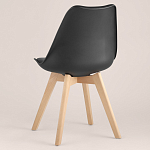 Стул с основой из пластика и мягким сиденьем Arvika Black варинант исполнения - 5 | Loft Concept в Грозном