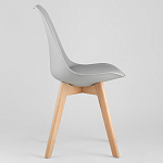 Стул с основой из пластика и мягким сиденьем Arvika Grey варинант исполнения - 3 | Loft Concept в Грозном