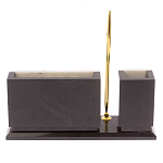 Настольный письменный набор из мрамора с часами и ручкой Marble Accessory варинант исполнения - 3 | Loft Concept в Грозном